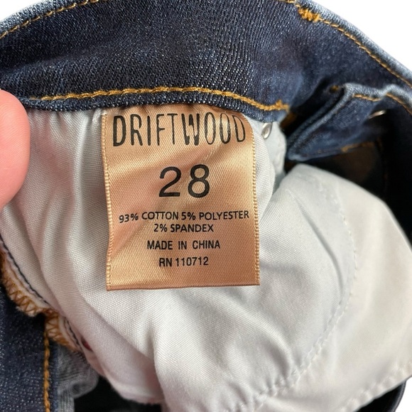 Driftwood Audrey Classic Fit Straight Leg Jeans Dark Wash Size 28 - Picture 7 of 7